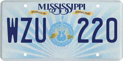 MS license plate WZU220