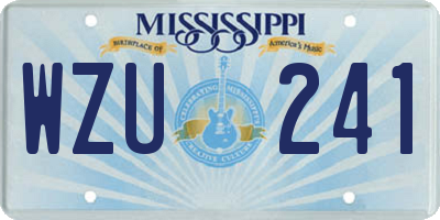MS license plate WZU241