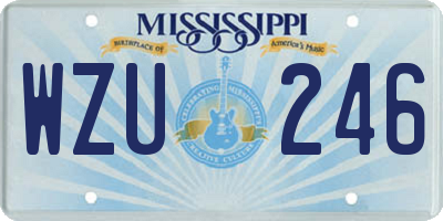 MS license plate WZU246