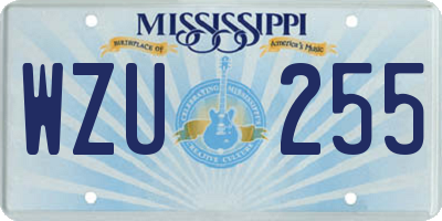 MS license plate WZU255