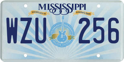MS license plate WZU256