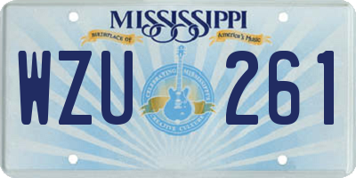 MS license plate WZU261