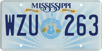MS license plate WZU263