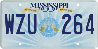 MS license plate WZU264