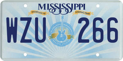 MS license plate WZU266
