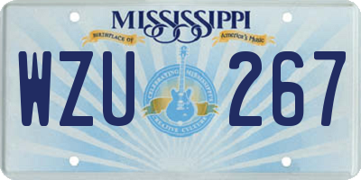 MS license plate WZU267