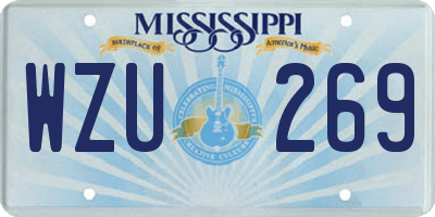 MS license plate WZU269