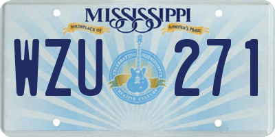 MS license plate WZU271