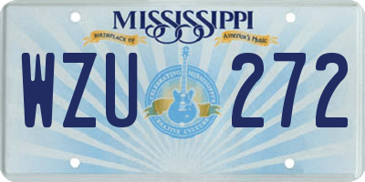 MS license plate WZU272