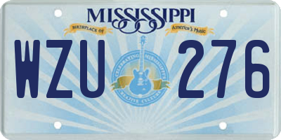 MS license plate WZU276