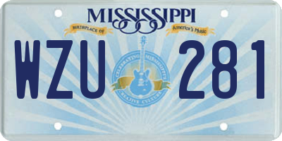 MS license plate WZU281