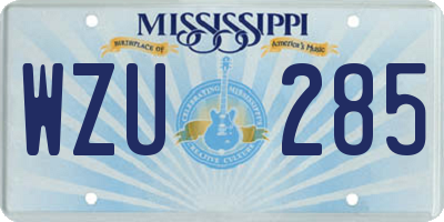 MS license plate WZU285