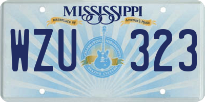 MS license plate WZU323
