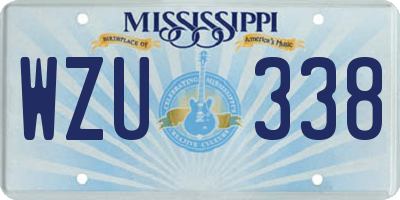 MS license plate WZU338