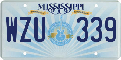 MS license plate WZU339