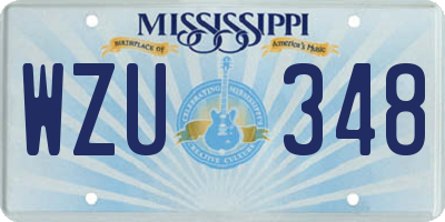 MS license plate WZU348