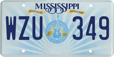 MS license plate WZU349