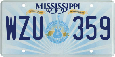 MS license plate WZU359