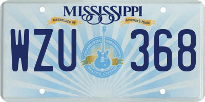 MS license plate WZU368