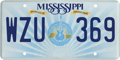 MS license plate WZU369