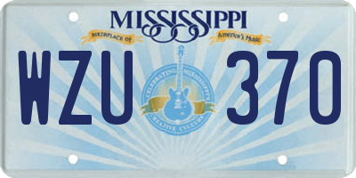 MS license plate WZU370