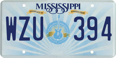 MS license plate WZU394
