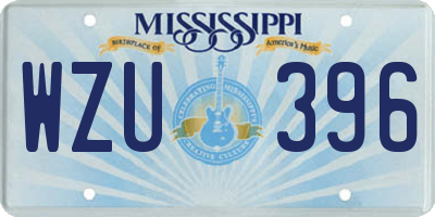 MS license plate WZU396