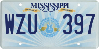 MS license plate WZU397