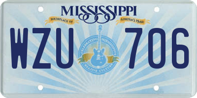 MS license plate WZU706