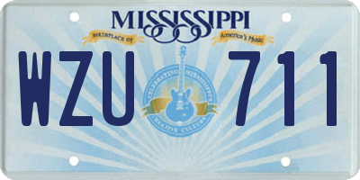 MS license plate WZU711