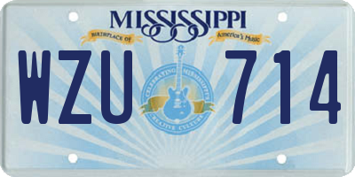 MS license plate WZU714