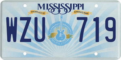 MS license plate WZU719