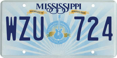 MS license plate WZU724