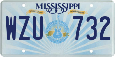 MS license plate WZU732