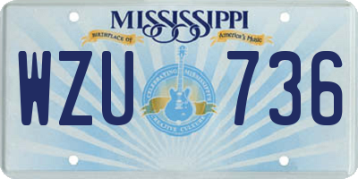 MS license plate WZU736