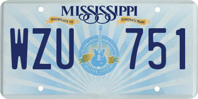 MS license plate WZU751
