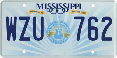 MS license plate WZU762