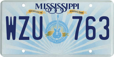 MS license plate WZU763