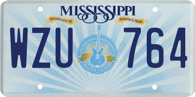 MS license plate WZU764
