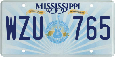 MS license plate WZU765