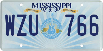 MS license plate WZU766