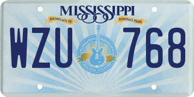 MS license plate WZU768