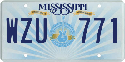 MS license plate WZU771