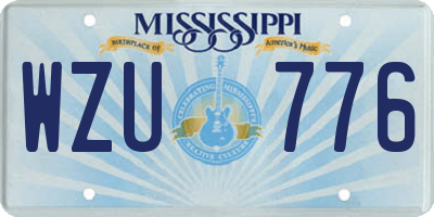 MS license plate WZU776