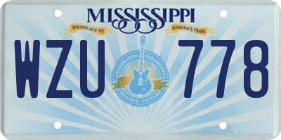 MS license plate WZU778
