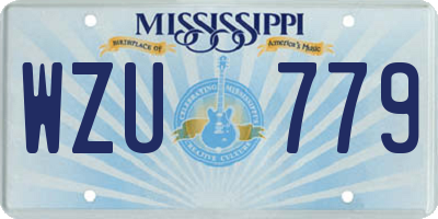 MS license plate WZU779