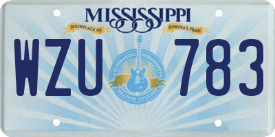 MS license plate WZU783
