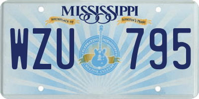 MS license plate WZU795