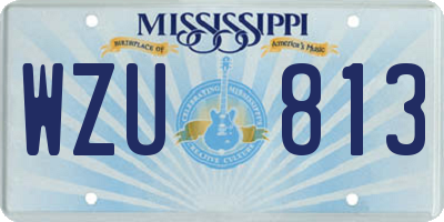 MS license plate WZU813