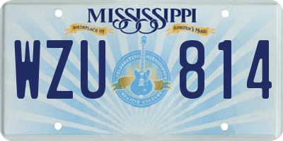 MS license plate WZU814